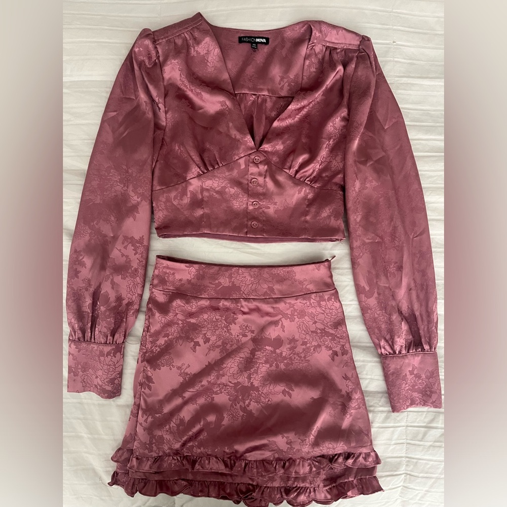 Fashion Nova Mini Skirt Set